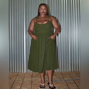 FBC moss green dress